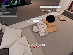 Horny man fucks and creampies me hard in Roblox condo game sex.
