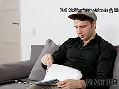 Whoa, this chubby mature lady hooks up with her stepson in stockings 😲