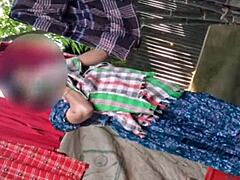 Suggestive Village Girl Bathing in Rural Country Ranch Setting