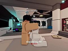 Horny man fucks and creampies me hard in Roblox condo game sex.