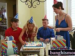 Two Gorgeous MILFs Swap Stepsons In Steamy Foursome! Brooklyn Chase And Olive Glass Get Wild With Big Tits Pussy Licking Hardcore Sex!