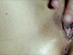 he massages my pussy with oil until i cum in this super close-up video, feeling every wet and dripping sensation