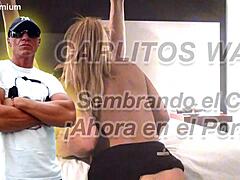 Sabrina Moon chilena espacial with blonde blowjob and dildo spitting