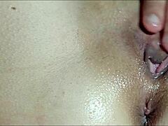 he massages my pussy with oil until i cum in this super close-up video, feeling every wet and dripping sensation