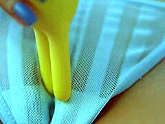 I feel my pink pussy overflowing with creamy juices as I self-pleasure to climax, this desi beauty's petite body shaking in orgasm