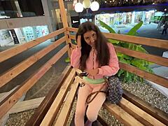 public agent spots a cute girl and fills her up in an outdoor encounter