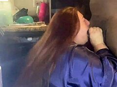 Hey, what's the best blowjob by bbw with fat slut handling big black cock in interracial sloppy oral?