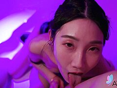 Chinese Brunette Li Er Enjoys Steamy Bathroom Sex