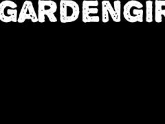 dirtygardengirl teases in rainbow pants before huge dildo insertion leads to extreme anal prolapse in nature