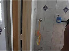 stepmom joins stepson in steamy taboo shower session