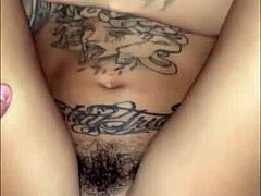 gorgeous tattooed slut gets picked up by stranger for rough hotel fucking with deepthroat gagging and fake tits bouncing