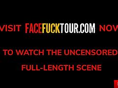 Naughty Teen Stepdaughter Gives Stepdaddy Sloppy Deepthroat Blowjob In POV With Face Fucking Domination While Stepmom Away