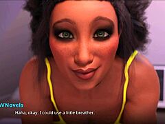 keyana holds back her orgasm while taking a monster cock in doggystyle with her big tits and ass bouncing in milf toy game