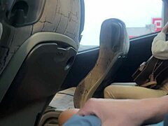 Public dick flashing sparks handjob help from girl on bus to make me cum.
