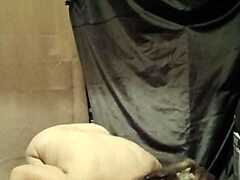 French amateur maid in homemade solo session gets spanked, strips outdoors, teases with dildo in doggystyle, and reaches orgasm as humiliated bondage slave