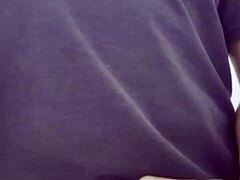 Pretty wife enjoys shower sex with friend via video call featuring intense pussy licking and handjob orgasm