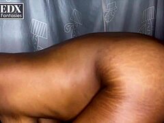 Busty African queen rides for creampie doggy 😍🍑🔥