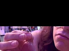 extreme sounding drips pre-cum during intense cock rub and swap