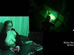 holy fuck bbw brunette's huge natural tits jiggle naked in night springs!