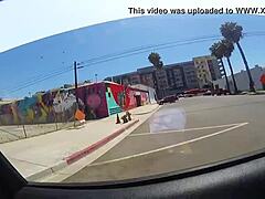 i slobber deep on this huge bbc outdoors by the car pov