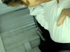 Chubby blonde milf amateur with big tits rides cock hard and bounces boobs wildly