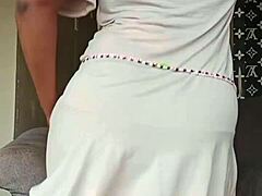 Curvy Cute Fat Amateur Rides Cock in Homemade Cowgirl Glory