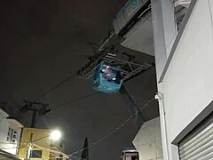 mexican tranny lifts miniskirt flashes perfect ass verga on cablebus