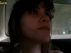 latina's eager blowjob pays the uber fare