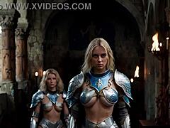 Blonde Paladinaes embarks on Siegel Fraktion's AI-generated journey in uniform