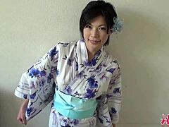 hey saki aoyama sucks cock in park kimono uncensored babe