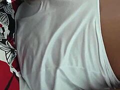 colombian amateur masturbates her wet shaved pussy close-up while wife does nails