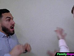 Stepdads spy on stepdaughters fucking with strapon doggystyle