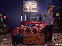 imagine young stud whipping tied milf's big tits