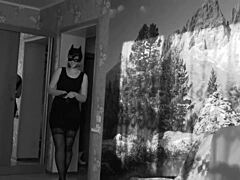 sexy mature milf toys her huge beautiful black ass in stockings fetish cinema solo