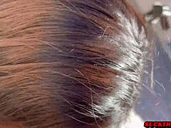 In the backyard, hot 19 year old latina sucks my cock before i blast cum on her small tits