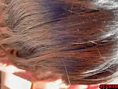 In the backyard, hot 19 year old latina sucks my cock before i blast cum on her small tits