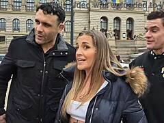 Heart pounding fake pool dp silvia dellai takes 3 on 1 nonstop double anal cum swallow