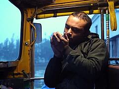 Auto driver pounds horny bhabhi doggystyle shaved pussy clear audio close-up.