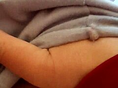 Milf touches herself seductively in cozy pajamas