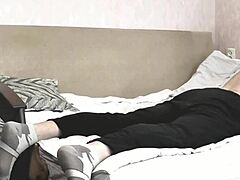 Beautiful Sexy Brunette Teen Virgin Student Fucks Old Man Neighbor Doggystyle In Bedroom