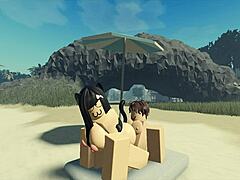 Fucking Roblox Catgirl Hard. Creampie Ends Beach Fuck Fest. She Begs More.