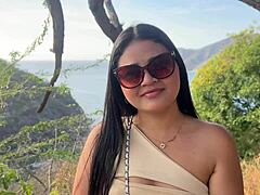 cute latina teen tourist cheats on husband with stranger's monster cock for cash and cum