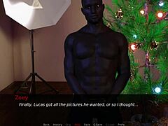 Monster black cock blasts big tits in zoey's intense christmas blowjob gift