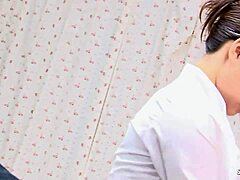 Nerdy big tits stepmom seduces into uncensored creampie