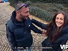 He's Furious I Paid Rent with My Shaved Pussy to That Rich Czech Cuckold Watching Outdoor.