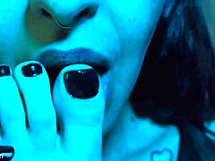 DOUBLE LICK my CUTE redhead feet then DEEPTHROAT toes!!