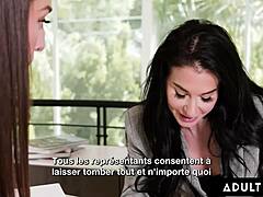 hey bella rolland, ready to scissor kira noir's wet pussy outdoors?