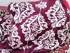 hairy indian housewife gets rough pussy creampie from deepthroat blowjob