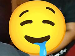 Big booty brown skin girl's effortless dirty talk dick suck explodes cum load