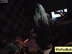 Nia Bleu Squeezes Brett Maker's Massive Cock Between Big Natural Tits